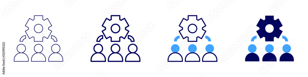 Corporate strategy icon in 4 different styles. Thin Line, Line, Bold, and Bold Line. Duotone style. Editable stroke Corporate strategy icon in 4 different styles. Thin Line, Line, Bold, and Bold Line. Duotone style. Editable stroke