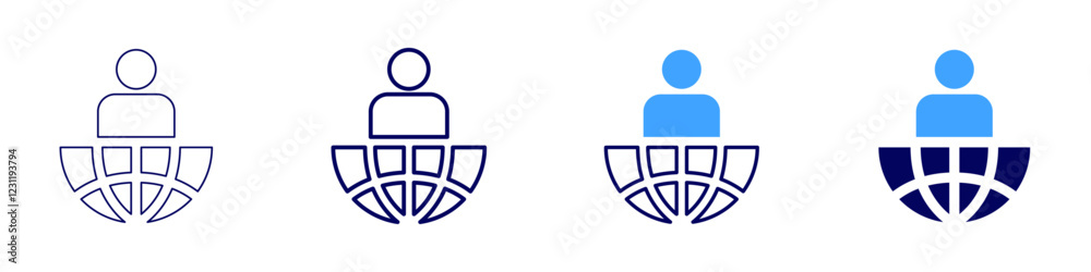 Leader global icon in 4 different styles. Thin Line, Line, Bold, and Bold Line. Duotone style. Editable stroke Leader global icon in 4 different styles. Thin Line, Line, Bold, and Bold Line. Duotone style. Editable stroke