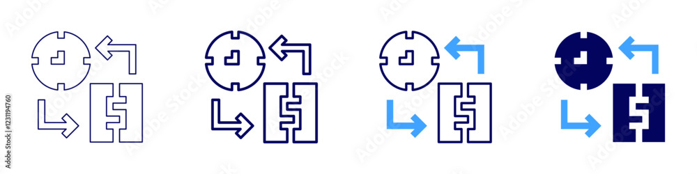 Revenue management icon in 4 different styles. Thin Line, Line, Bold, and Bold Line. Duotone style. Editable stroke Revenue management icon in 4 different styles. Thin Line, Line, Bold, and Bold Line. Duotone style. Editable stroke