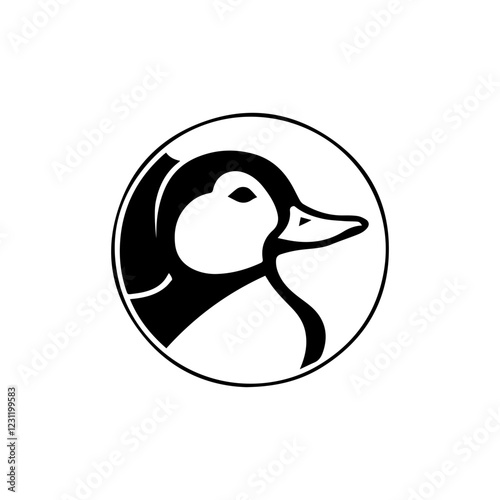 duck head logo isolated on white.