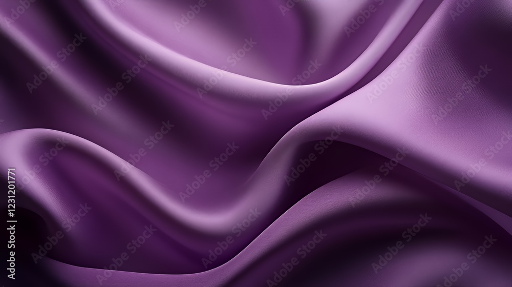 Obraz premium Deep Purple Silk Draped Fabric Texture Background