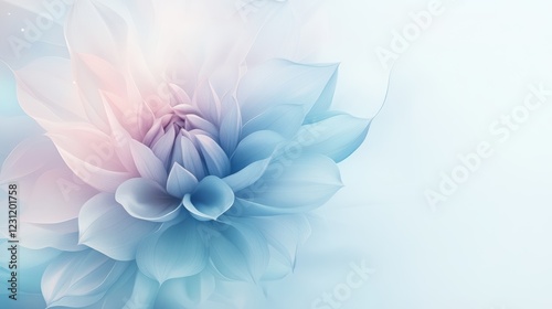 Serene Pastel Dahlia Bloom: A Dreamy Floral Masterpiece