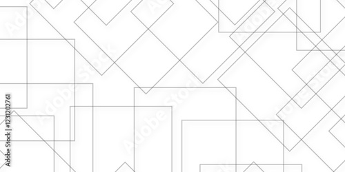 Abstract seamless random geometric gray square lines pattern on a transparent background design. Abstract monochrome elegant geometric background business and technology concept background. 