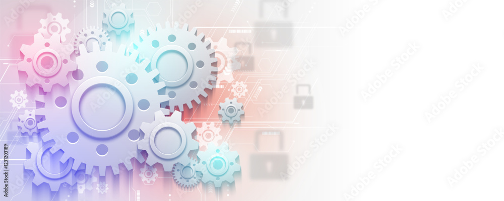Technology background image, gears, network information security concept. Technology background image, gears, network information security concept.