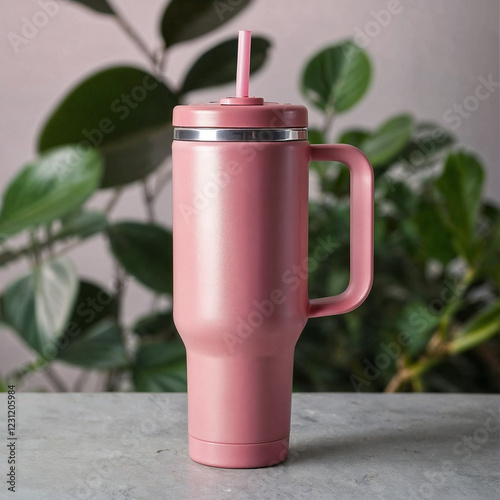 Stanley quencher water bottle mockup