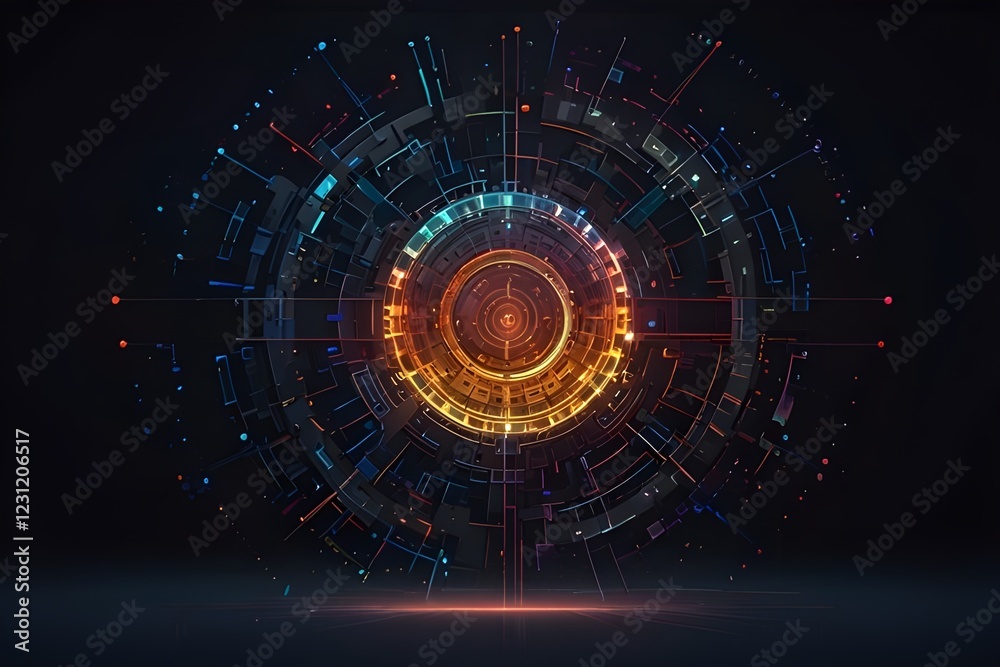 Obraz premium Stage Disc Generative AI