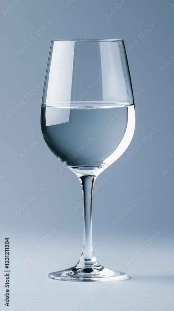 glass of clear water reflecting light and casting subtle shadows glass of clear water reflecting light and casting subtle shadows
