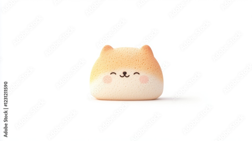 Realistic HD rabbit-shaped bread on a white background Realistic HD rabbit-shaped bread on a white background
