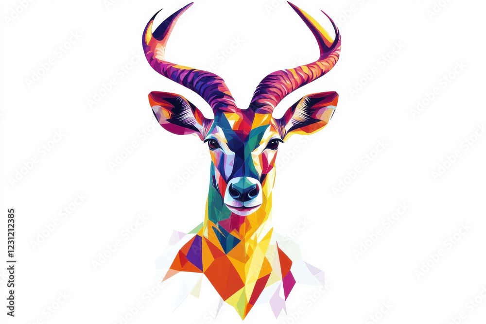 Obraz premium Beautiful antelope Clipart, isolated on a white background