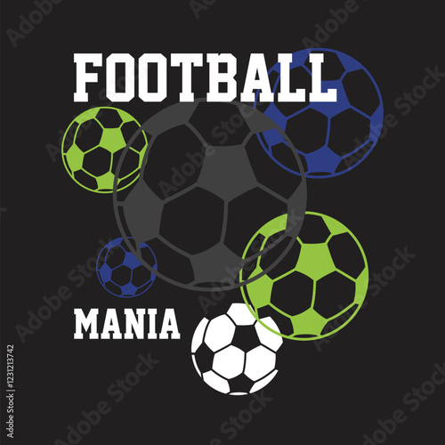 football mania design typography vector illustration