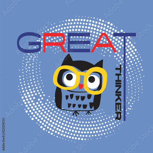 great thinker design typography vector illustration