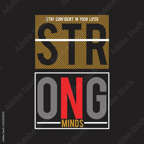 strong minds design typography vector illustration