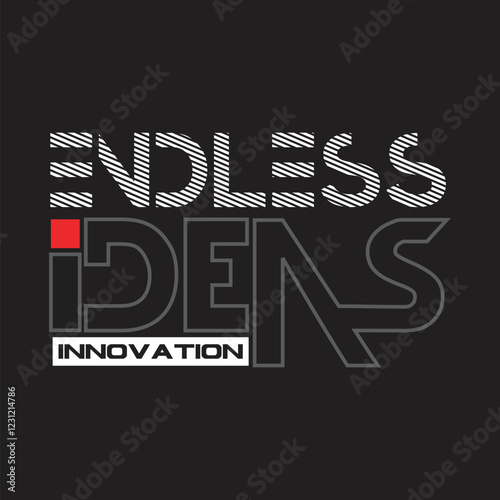 endless ideas design typography vector illustration