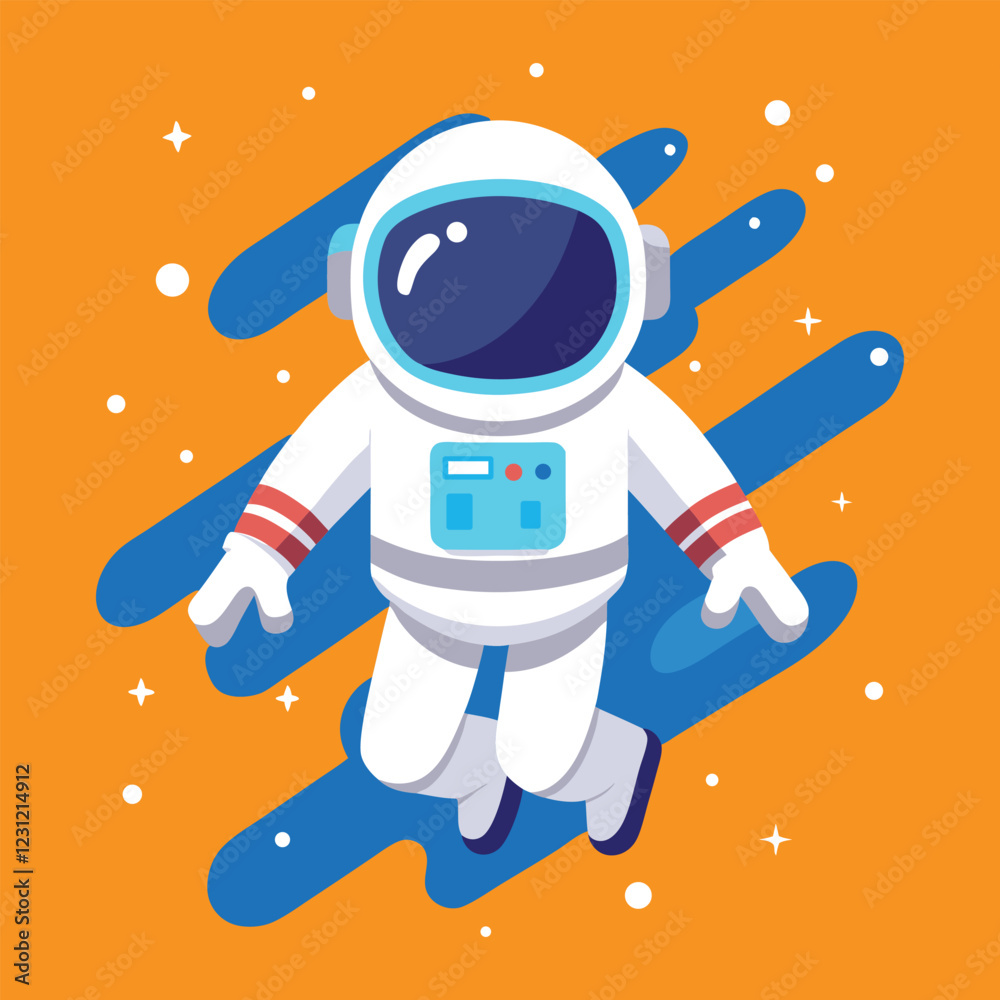 Adorable Astronaut Illustration in Space Perfect for Educational and Creative Projects Adorable Astronaut Illustration in Space Perfect for Educational and Creative Projects