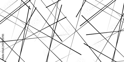 Random chaotic lines abstract geometric patterns of modern design. Random geometric line pattern on a transparent background.
