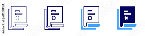 Business proposal template icon in 4 different styles. Thin Line, Line, Bold, and Bold Line. Duotone style. Editable stroke