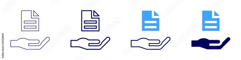 Document retrieval icon in 4 different styles. Thin Line, Line, Bold, and Bold Line. Duotone style. Editable stroke Document retrieval icon in 4 different styles. Thin Line, Line, Bold, and Bold Line. Duotone style. Editable stroke