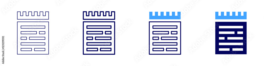 Note icon in 4 different styles. Thin Line, Line, Bold, and Bold Line. Duotone style. Editable stroke Note icon in 4 different styles. Thin Line, Line, Bold, and Bold Line. Duotone style. Editable stroke