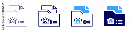 Project charter icon in 4 different styles. Thin Line, Line, Bold, and Bold Line. Duotone style. Editable stroke
