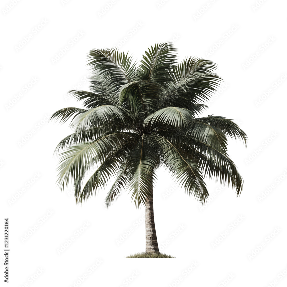Obraz premium palm tree on white background