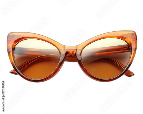 Vintage cat eye sunglasses with bold orange frame and reflective lenses, perfect for adding stylish touch to any outfit photo