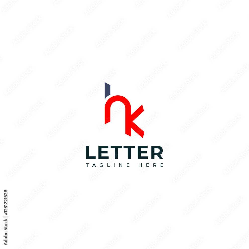 Obraz premium Creative HK, KH letter logo design