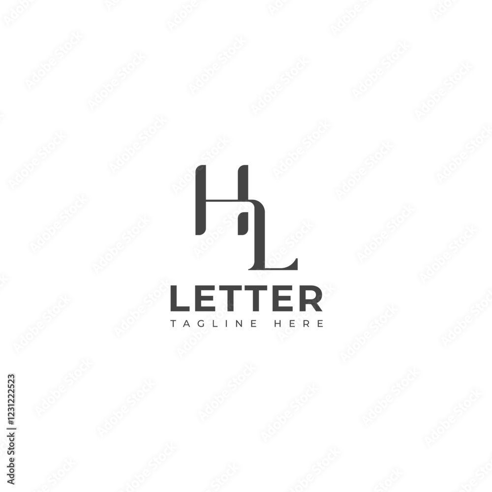 custom made wallpaper toronto digitalCreative HL ,LH letter logo design 