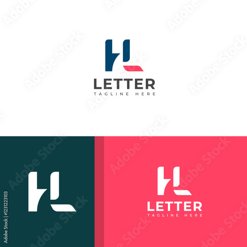 Creative HL ,LH letter logo design 