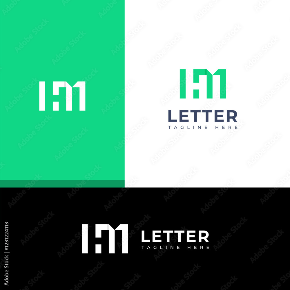 Obraz premium Creative HM, MH letter logo design