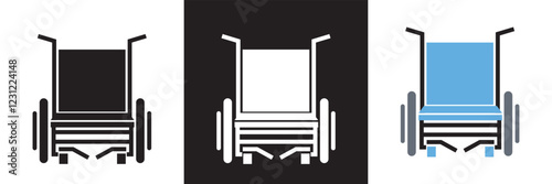 Disability icon set.  Modern  style of handicap related icons. features of physical and mental development, assistive devices, inclusivity, and more.  isolated on white and black background. EPS 10