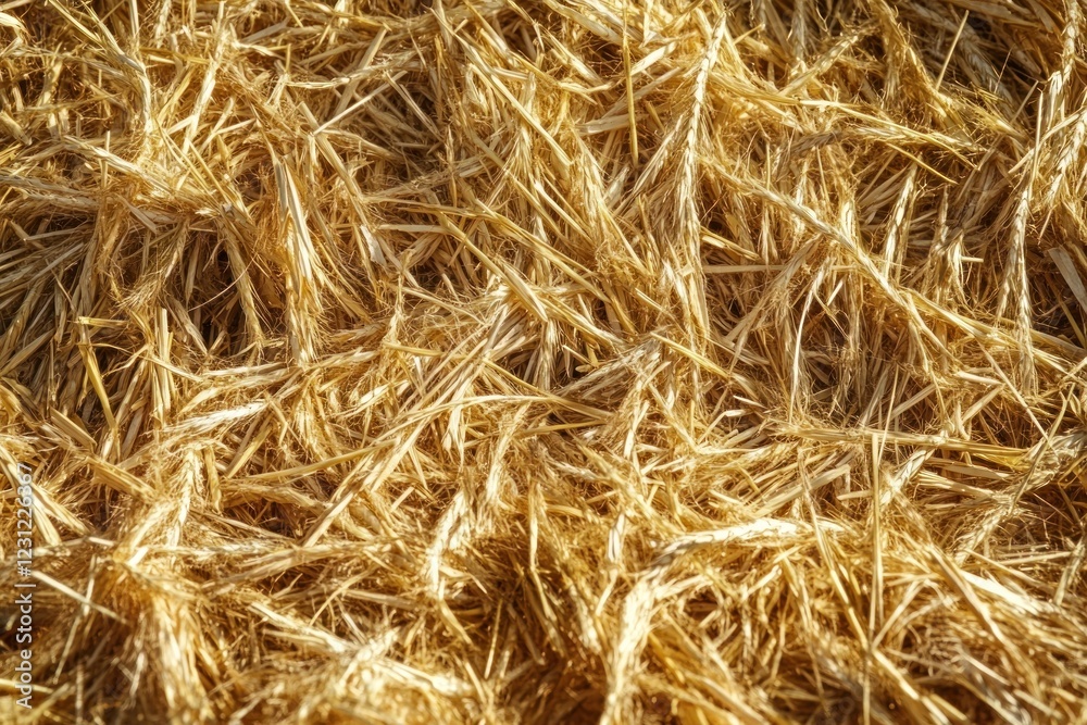 Close-Up of Golden Straw Textures with Soft Lighting in Agricultural Landscape Close-Up of Golden Straw Textures with Soft Lighting in Agricultural Landscape