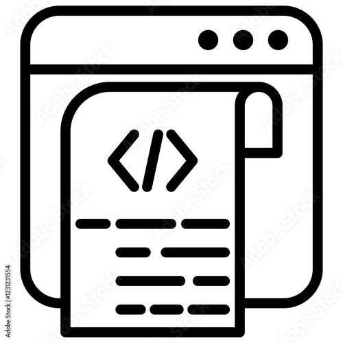 Scripting Outline Icon
