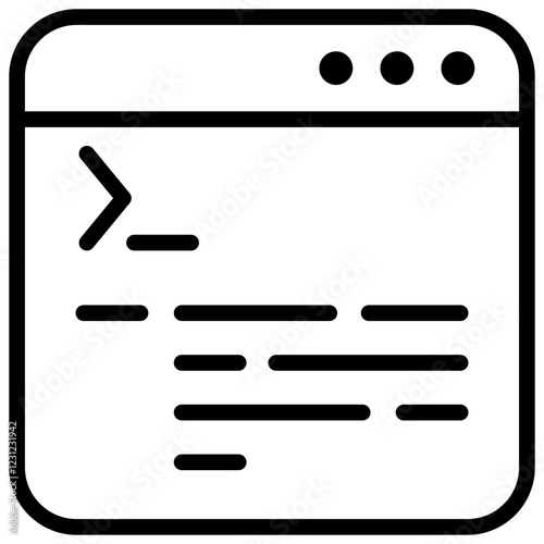 Command Line Interface Outline Icon