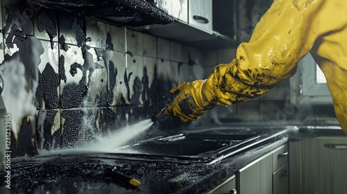 Detailed Restoration Work of Kitchen After Fire Damage and Scrubbing