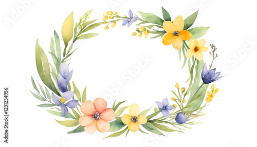 spring flowers frame