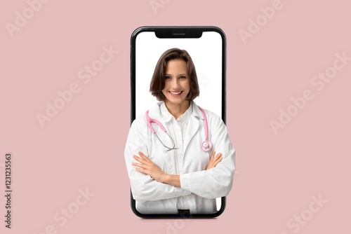 Young female doctor looking...