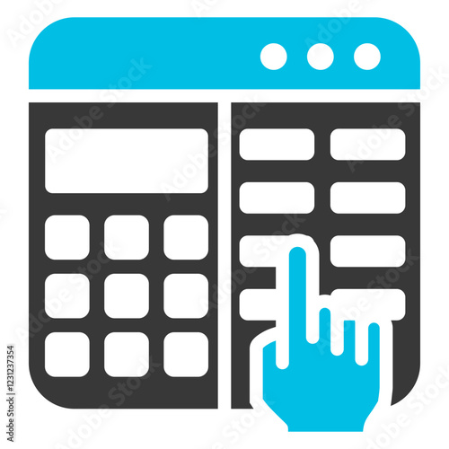Graphical User Interface Glyph Blue Grey Icon