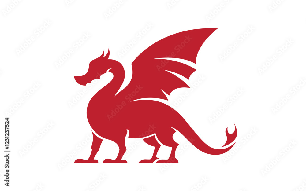 Strong Dragon vector icon illustration design Strong Dragon vector icon illustration design