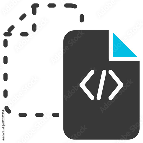 Software Fork Glyph Blue Grey Icon