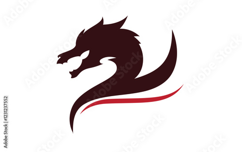Strong Dragon vector icon illustration design