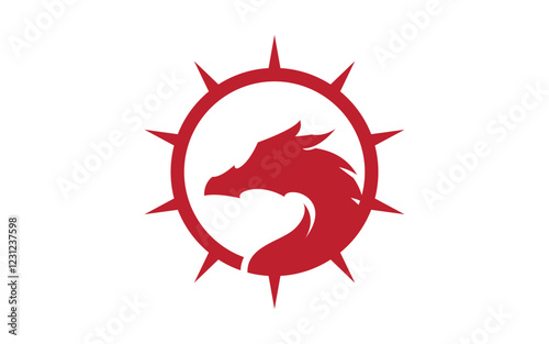 Strong Dragon vector icon illustration design