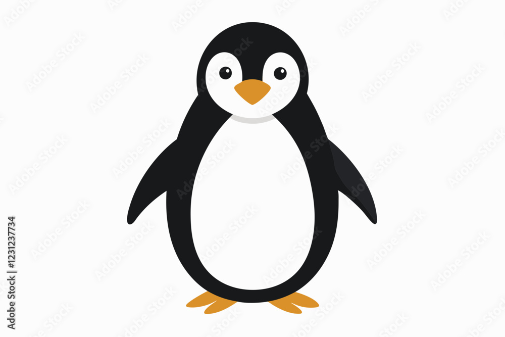 Naklejka premium penguin on a white background