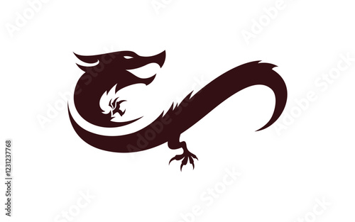 Strong Dragon vector icon illustration design