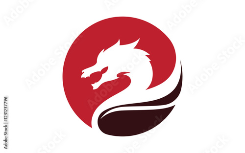 Strong Dragon vector icon illustration design
