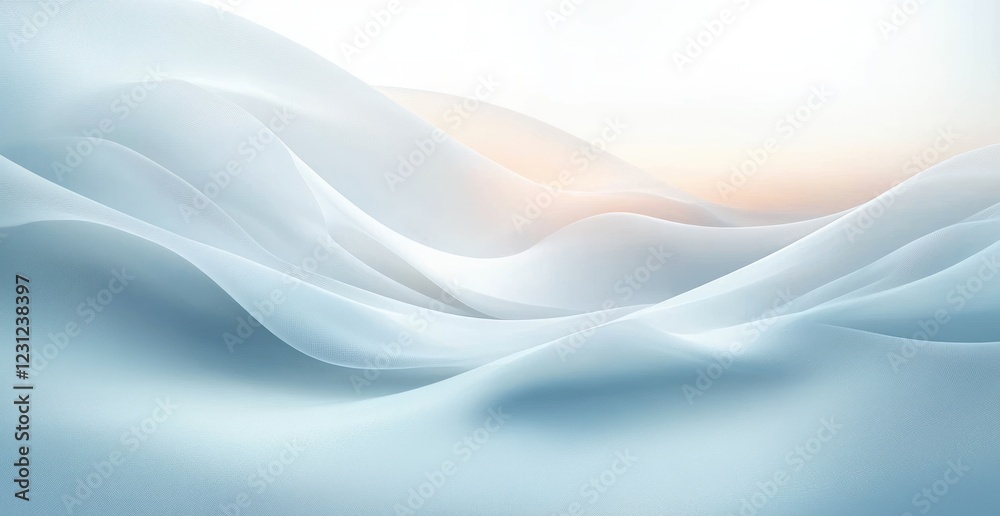 Fototapeta premium Tranquil Abstract Flowing Curves Soft Light Design