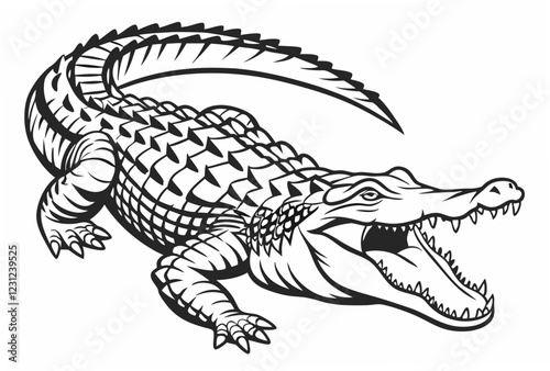 crocodile in the water