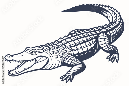 crocodile isolated on white background