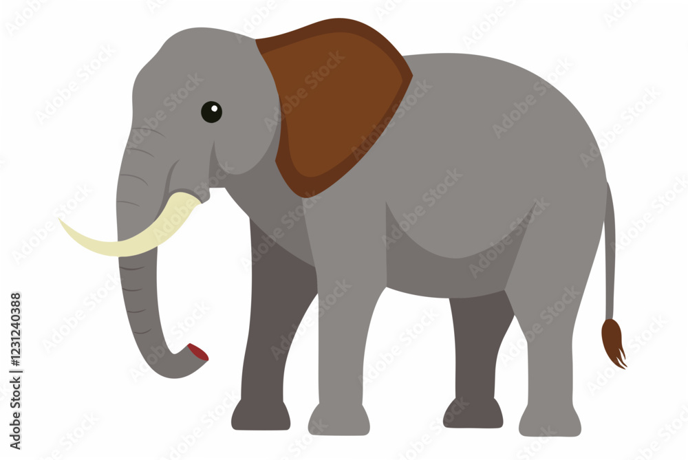 Fototapeta premium elephant cartoon isolated on white
