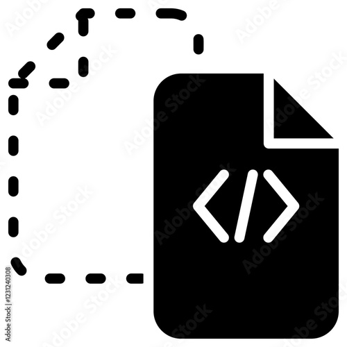 Software Fork Glyph Icon