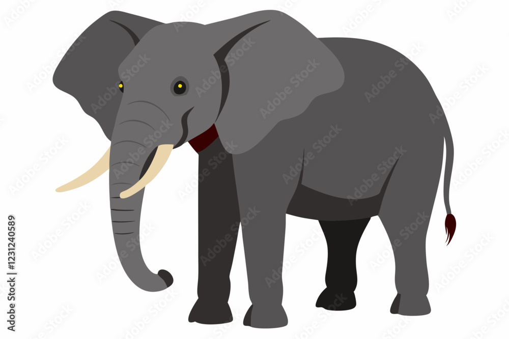 elephant cartoon isolated on white elephant cartoon isolated on white